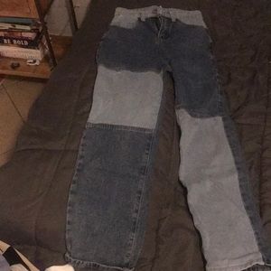 Cute mix patch jeans